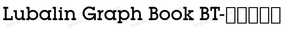Lubalin Graph Book BT字体转换